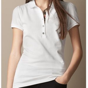 Burberry Kids White Polo Shirt SIZE 14Y